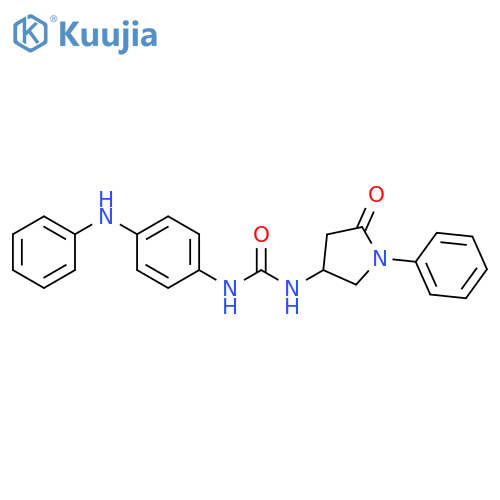 3-(5-oxo-1-phenylpyrrolidin-3-yl)-1-4-(phenylamino)phenylurea structure