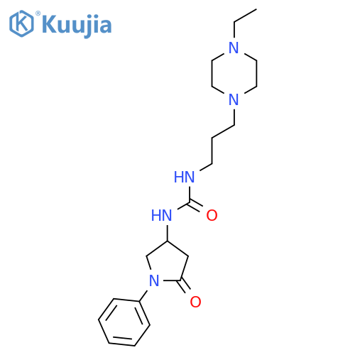 1-3-(4-ethylpiperazin-1-yl)propyl-3-(5-oxo-1-phenylpyrrolidin-3-yl)urea structure