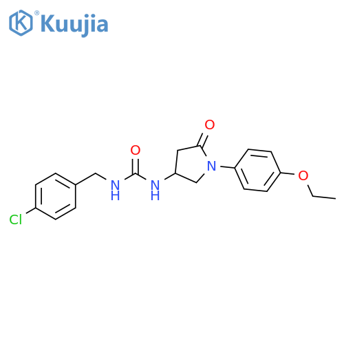 1-(4-chlorophenyl)methyl-3-1-(4-ethoxyphenyl)-5-oxopyrrolidin-3-ylurea structure