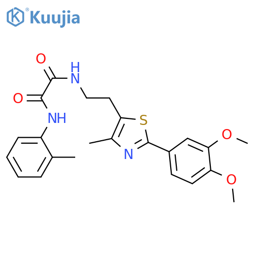 N-{2-2-(3,4-dimethoxyphenyl)-4-methyl-1,3-thiazol-5-ylethyl}-N'-(2-methylphenyl)ethanediamide structure