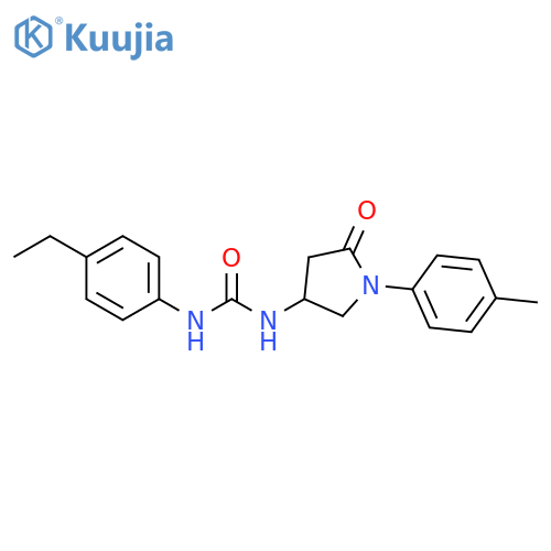 1-(4-ethylphenyl)-3-1-(4-methylphenyl)-5-oxopyrrolidin-3-ylurea structure