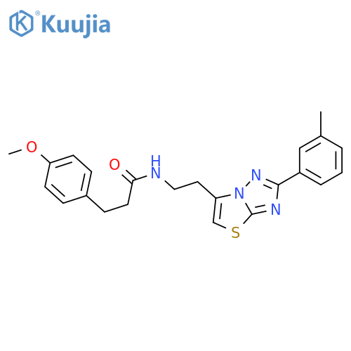 3-(4-methoxyphenyl)-N-{2-2-(3-methylphenyl)-1,2,4triazolo3,2-b1,3thiazol-6-ylethyl}propanamide structure