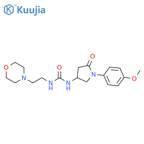 3-1-(4-methoxyphenyl)-5-oxopyrrolidin-3-yl-1-2-(morpholin-4-yl)ethylurea structure