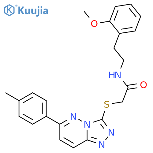N-2-(2-methoxyphenyl)ethyl-2-{6-(4-methylphenyl)-1,2,4triazolo4,3-bpyridazin-3-ylsulfanyl}acetamide structure