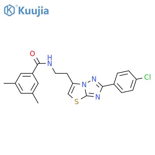 N-{2-2-(4-chlorophenyl)-1,2,4triazolo3,2-b1,3thiazol-6-ylethyl}-3,5-dimethylbenzamide structure