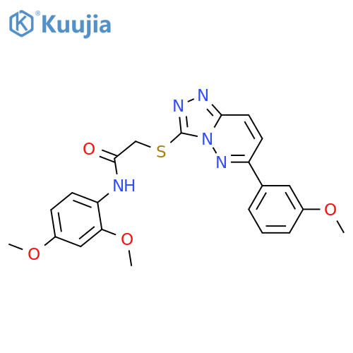 N-(2,4-dimethoxyphenyl)-2-{6-(3-methoxyphenyl)-1,2,4triazolo4,3-bpyridazin-3-ylsulfanyl}acetamide structure