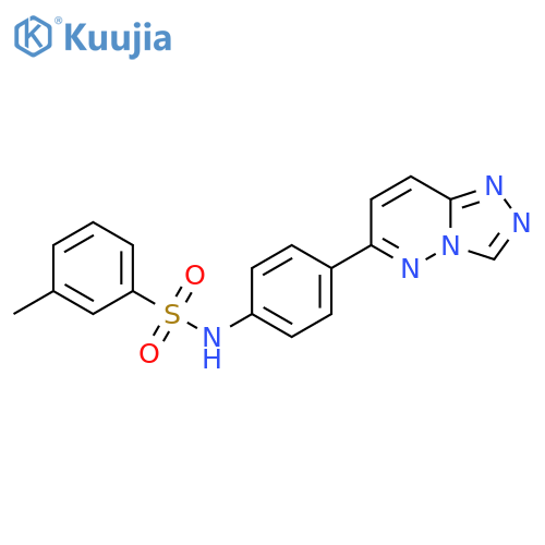 3-methyl-N-(4-{1,2,4triazolo4,3-bpyridazin-6-yl}phenyl)benzene-1-sulfonamide structure