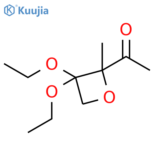 Ethanone, 1-(3,3-diethoxy-2-methyl-2-oxetanyl)- structure