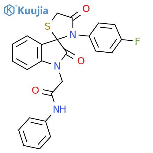 2-3'-(4-fluorophenyl)-2,4'-dioxo-1,2-dihydrospiroindole-3,2'-1,3thiazolidine-1-yl-N-phenylacetamide structure