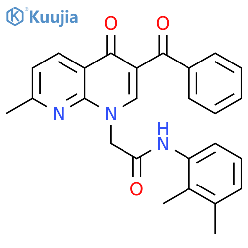 2-(3-benzoyl-7-methyl-4-oxo-1,4-dihydro-1,8-naphthyridin-1-yl)-N-(2,3-dimethylphenyl)acetamide structure