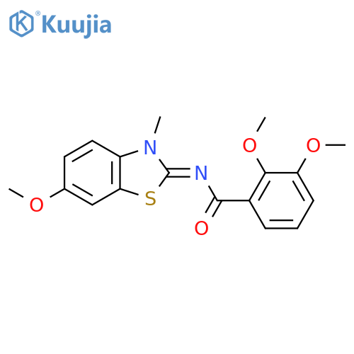 2,3-dimethoxy-N-(2E)-6-methoxy-3-methyl-2,3-dihydro-1,3-benzothiazol-2-ylidenebenzamide structure