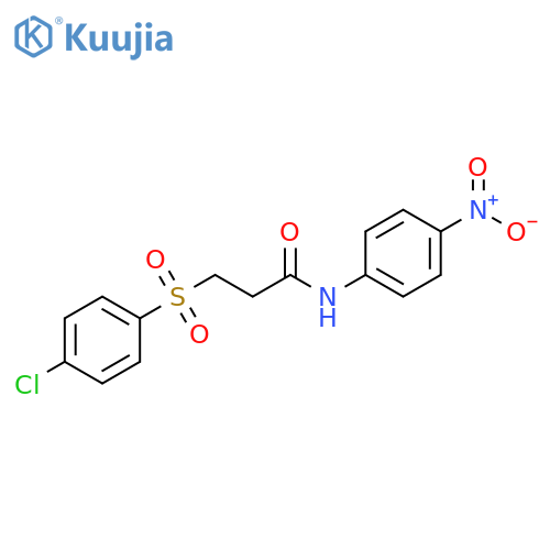 3-(4-chlorobenzenesulfonyl)-N-(4-nitrophenyl)propanamide structure