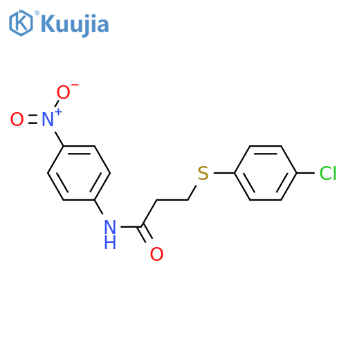3-(4-chlorophenyl)sulfanyl-N-(4-nitrophenyl)propanamide structure