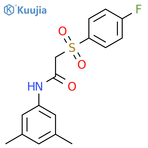 N-(3,5-dimethylphenyl)-2-(4-fluorobenzenesulfonyl)acetamide structure