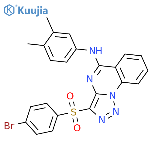 3-(4-bromobenzenesulfonyl)-N-(3,4-dimethylphenyl)-1,2,3triazolo1,5-aquinazolin-5-amine structure