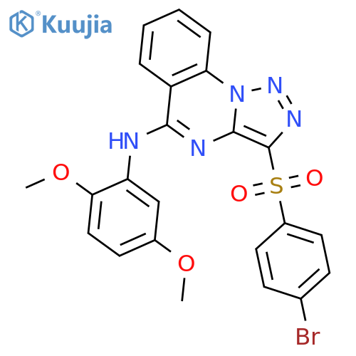 3-(4-bromobenzenesulfonyl)-N-(2,5-dimethoxyphenyl)-1,2,3triazolo1,5-aquinazolin-5-amine structure