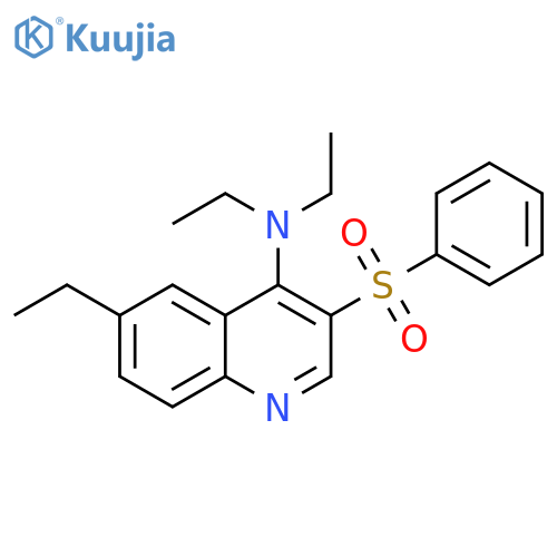 3-(benzenesulfonyl)-N,N,6-triethylquinolin-4-amine structure