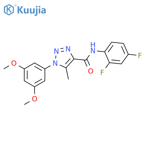 N-(2,4-difluorophenyl)-1-(3,5-dimethoxyphenyl)-5-methyl-1H-1,2,3-triazole-4-carboxamide structure