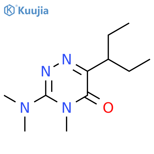 1,2,4-Triazin-5(4H)-one, 3-(dimethylamino)-6-(1-ethylpropyl)-4-methyl- structure
