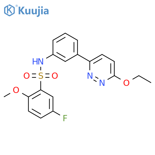 N-3-(6-ethoxypyridazin-3-yl)phenyl-5-fluoro-2-methoxybenzene-1-sulfonamide structure