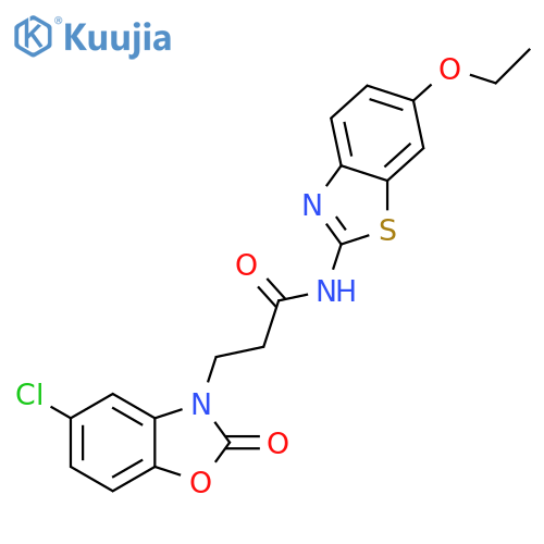 3-(5-chloro-2-oxo-2,3-dihydro-1,3-benzoxazol-3-yl)-N-(6-ethoxy-1,3-benzothiazol-2-yl)propanamide structure