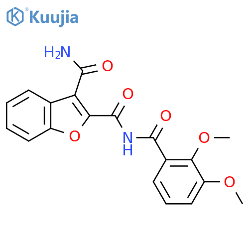 2-{(2,3-dimethoxyphenyl)formamidocarbonyl}-1-benzofuran-3-carboxamide structure