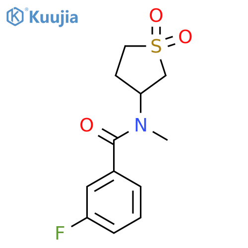 N-(1,1-dioxo-1lambda6-thiolan-3-yl)-3-fluoro-N-methylbenzamide structure