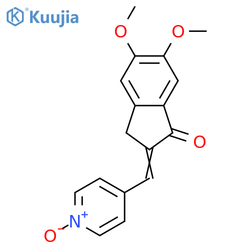 2,3-Dihydro-5,6-dimethoxy-2-(1-oxido-4-pyridinyl)methylene-1H-inden-1-one structure