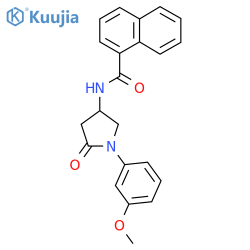 N-1-(3-methoxyphenyl)-5-oxopyrrolidin-3-ylnaphthalene-1-carboxamide structure