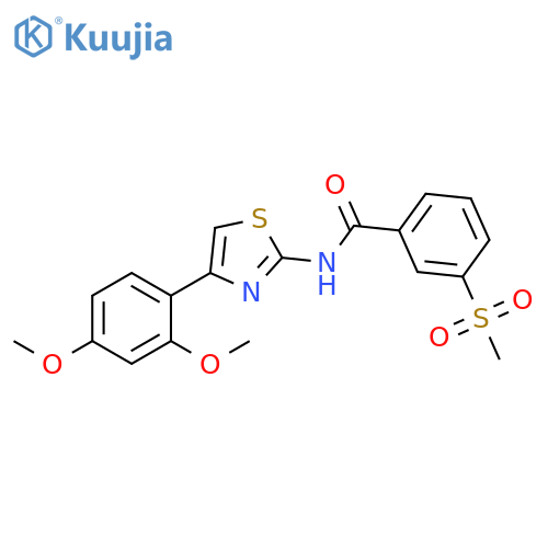 N-4-(2,4-dimethoxyphenyl)-1,3-thiazol-2-yl-3-methanesulfonylbenzamide structure