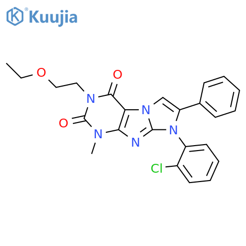 8-(2-chlorophenyl)-3-(2-ethoxyethyl)-1-methyl-7-phenyl-1H,2H,3H,4H,8H-imidazo1,2-gpurine-2,4-dione structure