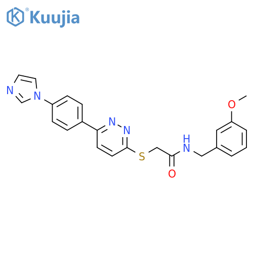 2-({6-4-(1H-imidazol-1-yl)phenylpyridazin-3-yl}sulfanyl)-N-(3-methoxyphenyl)methylacetamide structure