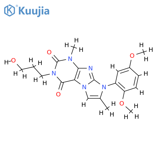 8-(2,5-dimethoxyphenyl)-3-(3-hydroxypropyl)-1,7-dimethyl-1H,2H,3H,4H,8H-imidazo1,2-gpurine-2,4-dione structure