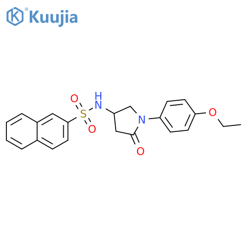 N-1-(4-ethoxyphenyl)-5-oxopyrrolidin-3-ylnaphthalene-2-sulfonamide structure