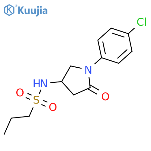 N-1-(4-chlorophenyl)-5-oxopyrrolidin-3-ylpropane-1-sulfonamide structure