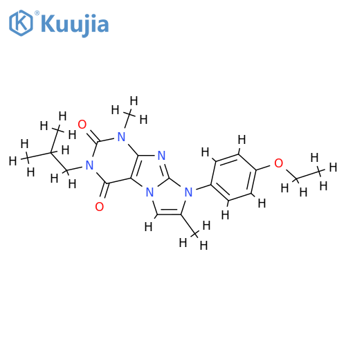 8-(4-ethoxyphenyl)-1,7-dimethyl-3-(2-methylpropyl)-1H,2H,3H,4H,8H-imidazo1,2-gpurine-2,4-dione structure