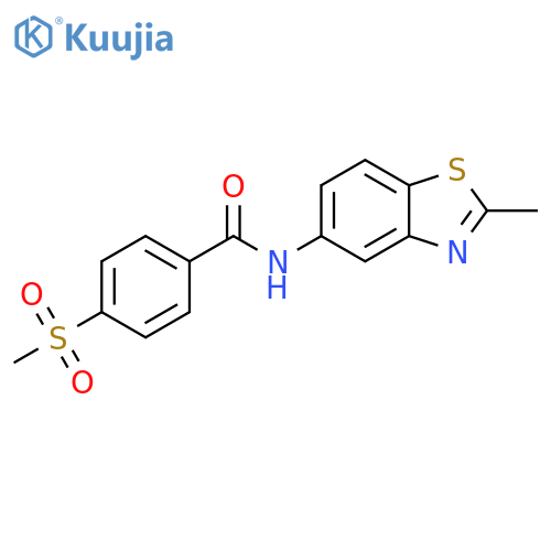 4-methanesulfonyl-N-(2-methyl-1,3-benzothiazol-5-yl)benzamide structure