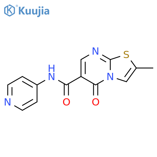 2-methyl-5-oxo-N-(pyridin-4-yl)-5H-1,3thiazolo3,2-apyrimidine-6-carboxamide structure