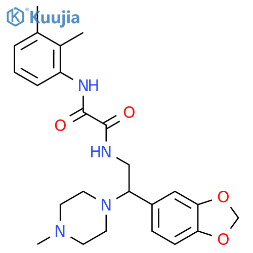 N-2-(2H-1,3-benzodioxol-5-yl)-2-(4-methylpiperazin-1-yl)ethyl-N'-(2,3-dimethylphenyl)ethanediamide structure