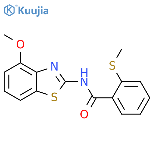 N-(4-methoxy-1,3-benzothiazol-2-yl)-2-(methylsulfanyl)benzamide structure