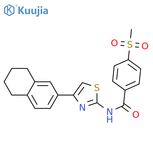 4-methanesulfonyl-N-4-(5,6,7,8-tetrahydronaphthalen-2-yl)-1,3-thiazol-2-ylbenzamide structure