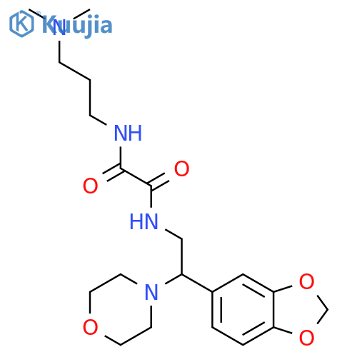 N'-2-(2H-1,3-benzodioxol-5-yl)-2-(morpholin-4-yl)ethyl-N-3-(dimethylamino)propylethanediamide structure