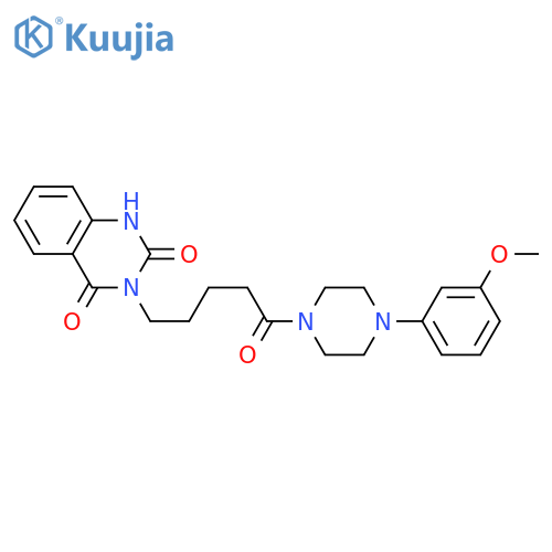 3-{5-4-(3-methoxyphenyl)piperazin-1-yl-5-oxopentyl}-1,2,3,4-tetrahydroquinazoline-2,4-dione structure