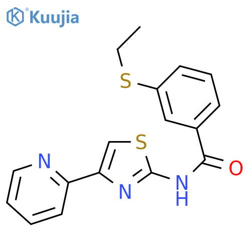 3-(ethylsulfanyl)-N-4-(pyridin-2-yl)-1,3-thiazol-2-ylbenzamide structure