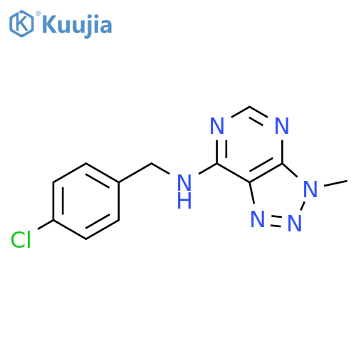 N-(4-chlorophenyl)methyl-3-methyl-3H-1,2,3triazolo4,5-dpyrimidin-7-amine structure