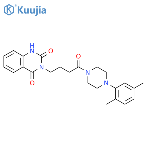 3-{4-4-(2,5-dimethylphenyl)piperazin-1-yl-4-oxobutyl}-1,2,3,4-tetrahydroquinazoline-2,4-dione structure