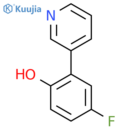 4-Fluoro-2-(pyridin-3-yl)phenol structure