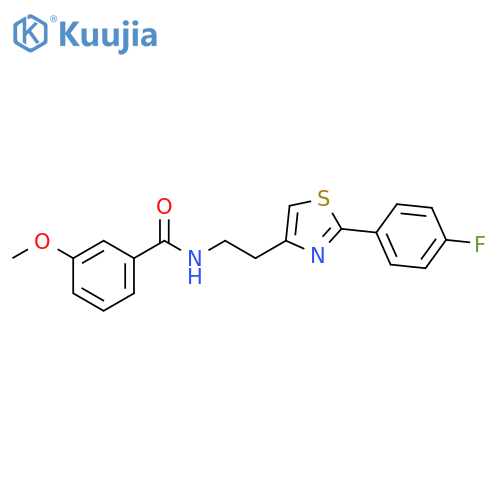 N-{2-2-(4-fluorophenyl)-1,3-thiazol-4-ylethyl}-3-methoxybenzamide structure