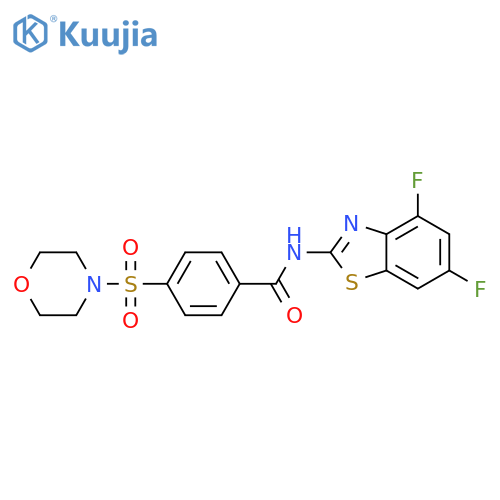 N-(4,6-difluoro-1,3-benzothiazol-2-yl)-4-(morpholine-4-sulfonyl)benzamide structure