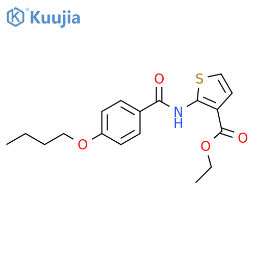 ethyl 2-(4-butoxybenzamido)thiophene-3-carboxylate structure